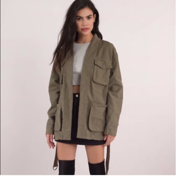 NWT Free People Green Army Style Jacket - Picture 2 of 5